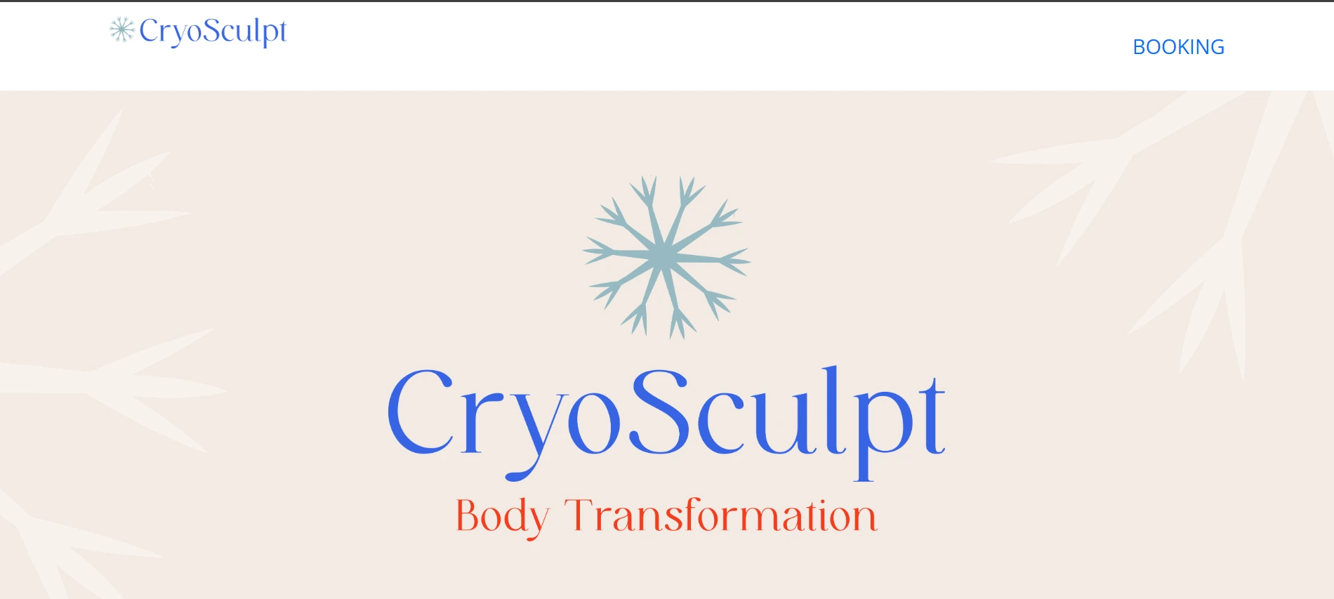 Cryo-Sculpt Homepage - Premium Aesthetic Clinic Design